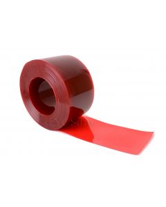 Red Transparent PVC Strip Rolls  - Per Metre