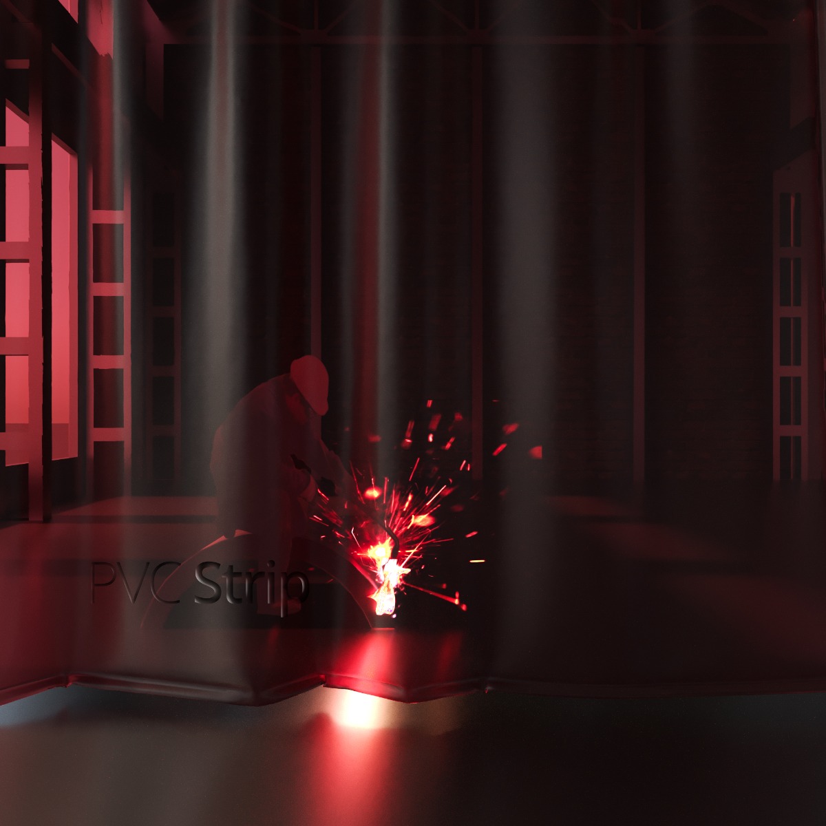 Welding Grade Red Welding Curtain